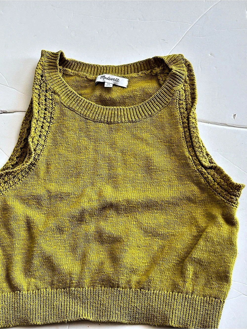 Madewell Yellow Knit Sweater Vest Size XS